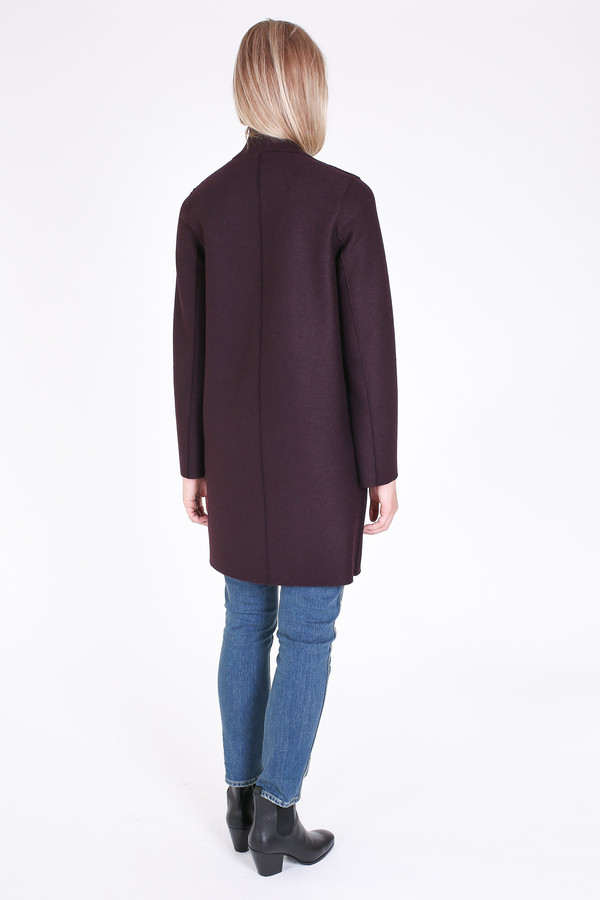 Harris Wharf London Cocoon coat in burgundi Harris Wharf London Cocoon coat in burgundi