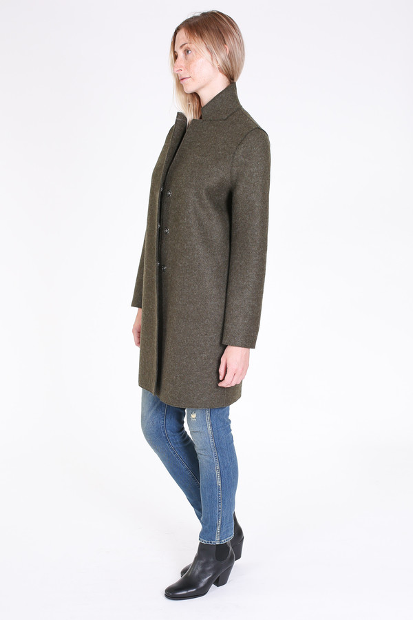 Harris Wharf London Cocoon coat in loden Harris Wharf London Cocoon coat in loden