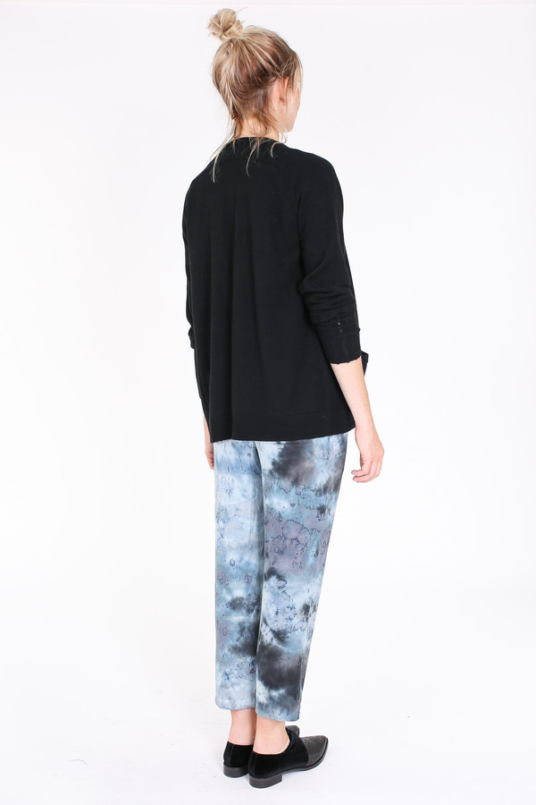 Raquel Allegra Deep v cardigan in black Raquel Allegra Deep v cardigan in black