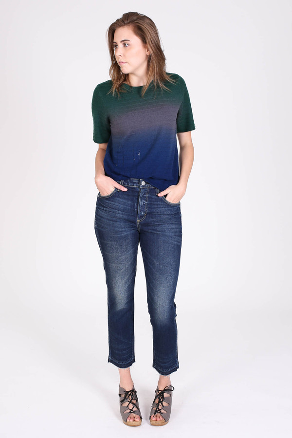 Raquel Allegra Dip dye tee in midnight Raquel Allegra Dip dye tee in midnight