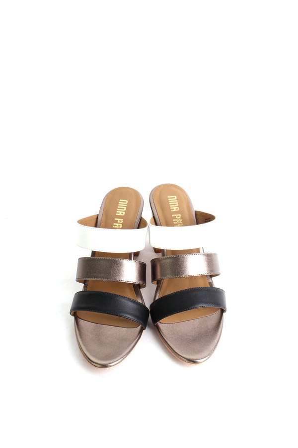Nina Payne Drea mule in tri-color Nina Payne Drea mule in tri-color