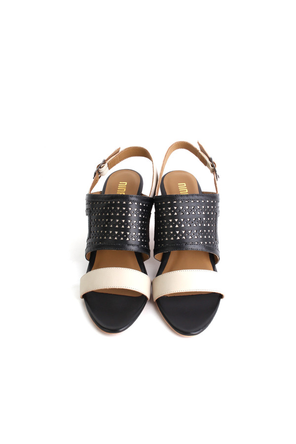 Nina Payne Evan sandals in black/ivory Nina Payne Evan sandals in black/ivory