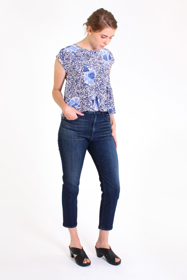 Svilu Flounce top in iris Svilu Flounce top in iris