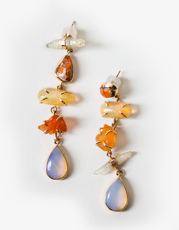 Melissa Joy Manning One of a kind mixed opal earrings Melissa Joy Manning One of a kind mixed opal earrings