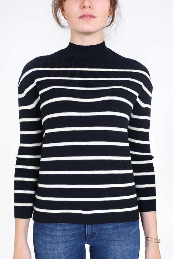 M.i.h Jeans Rib breton sweater in navy and cream M.i.h Jeans Rib breton sweater in navy and cream
