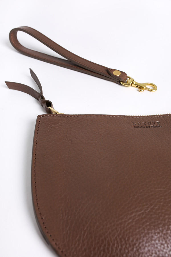 Lotuff Round pouch wristlet in clay Lotuff Round pouch wristlet in clay