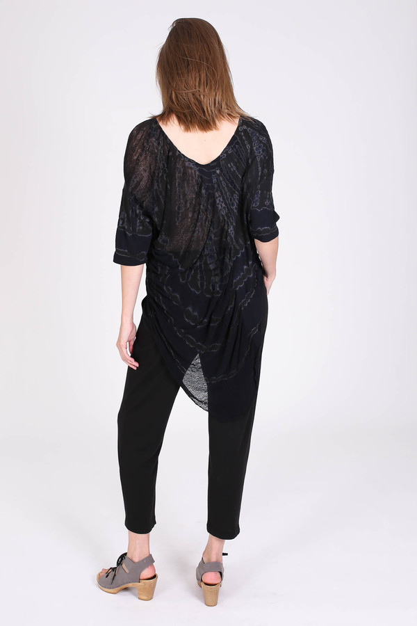 Raquel Allegra Side shred tee in black Raquel Allegra Side shred tee in black