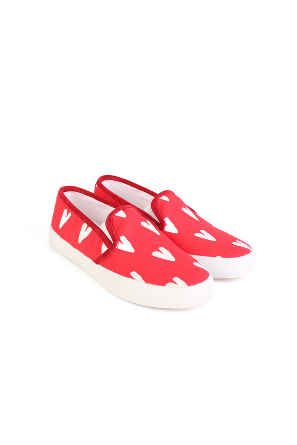 Chinti and Parker Slip on sneaker in heart print Chinti and Parker Slip on sneaker in heart print