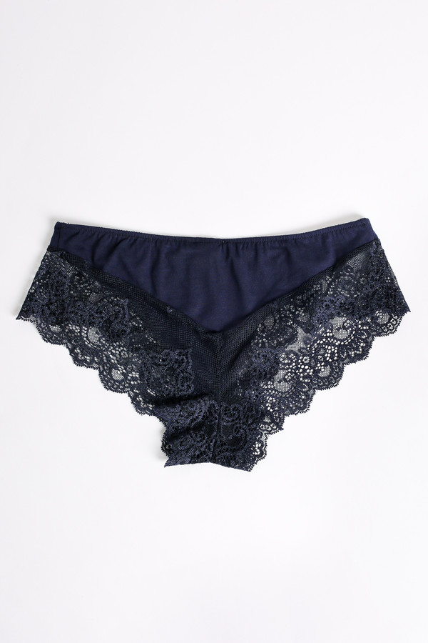 Only Hearts So fine hipster with lace back in navy Only Hearts So fine hipster with lace back in navy