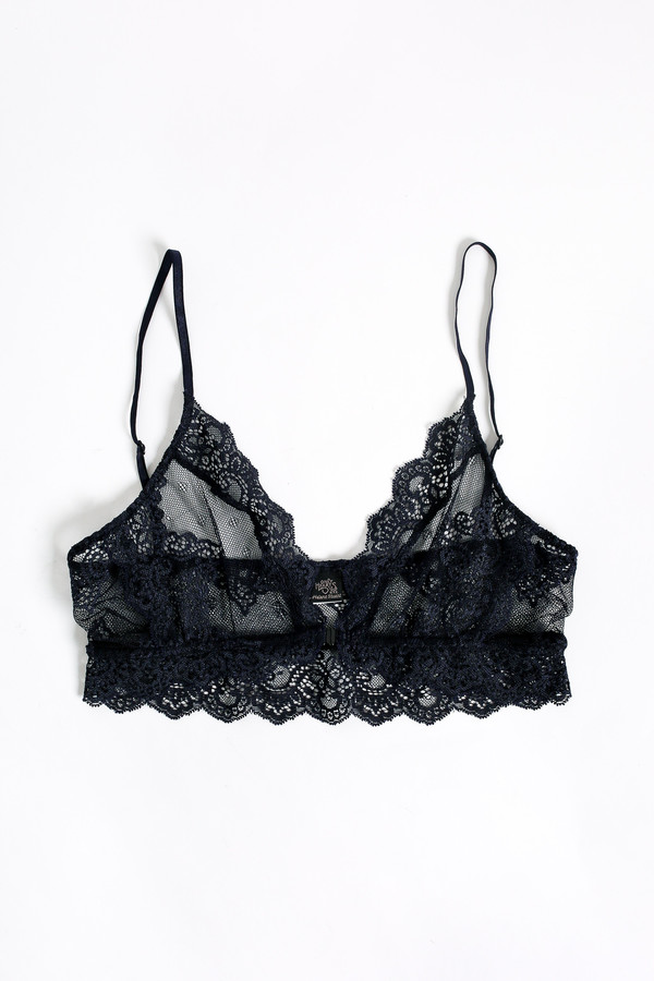 Only Hearts So fine lace bralette in navy Only Hearts So fine lace bralette in navy