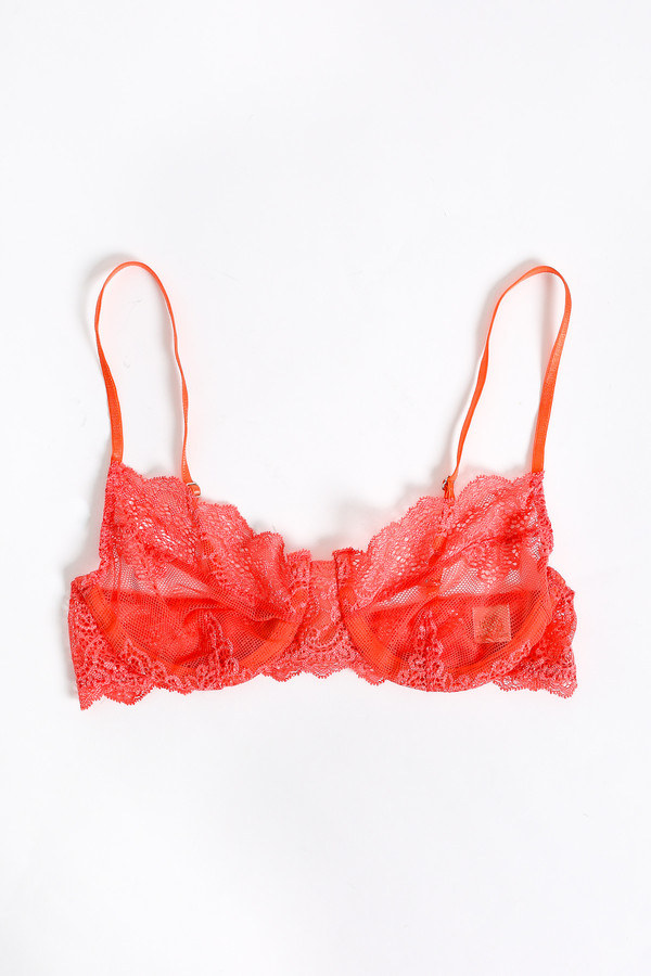 Only Hearts So fine lace underwire bra in papaya Only Hearts So fine lace underwire bra in papaya