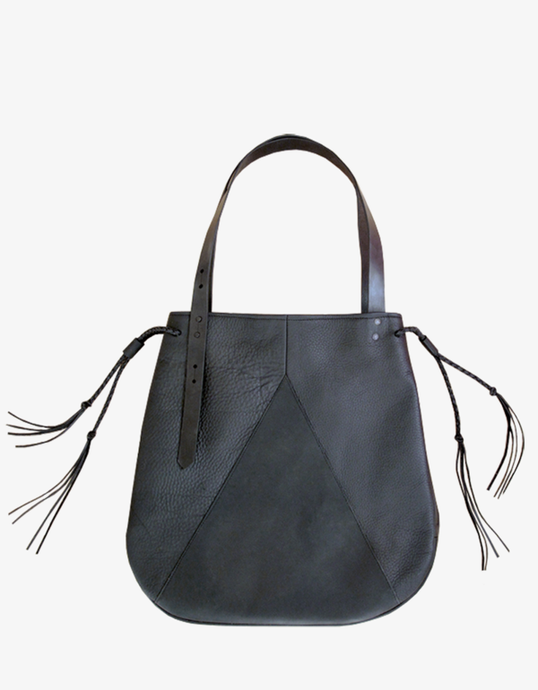 Map of Days Triangle tote in black Map of Days Triangle tote in black