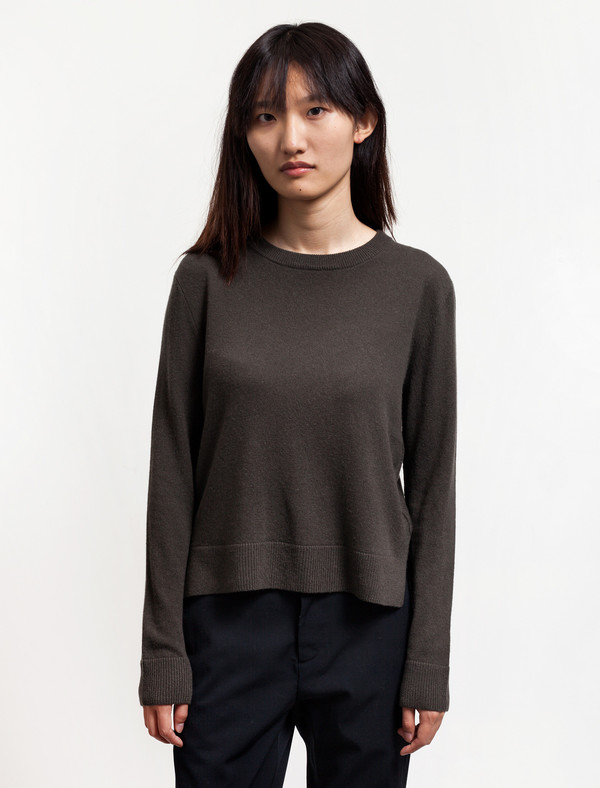 Organic by John Patrick Crop Pullover Dark Olive Organic by John Patrick Crop Pullover Dark Olive
