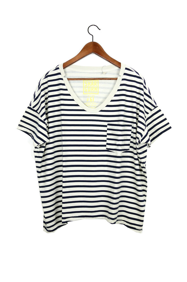 Skargorn #61 Short Sleeve Tee, Cream Marine Lines Skargorn #61 Short Sleeve Tee, Cream Marine Lines