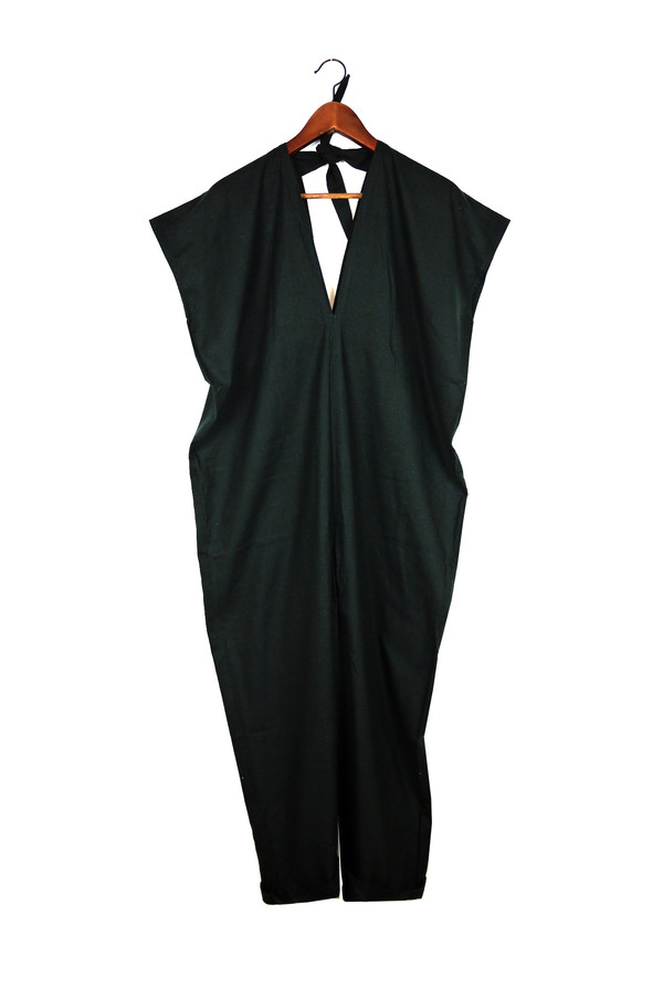 Miranda Bennett Everyday Jumpsuit, Black Silk Noil Miranda Bennett Everyday Jumpsuit, Black Silk Noil