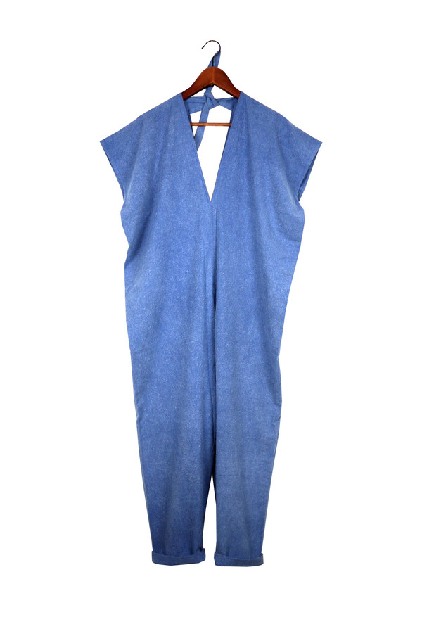 Miranda Bennett Everyday Jumpsuit, Indigo Silk Noil Miranda Bennett Everyday Jumpsuit, Indigo Silk Noil