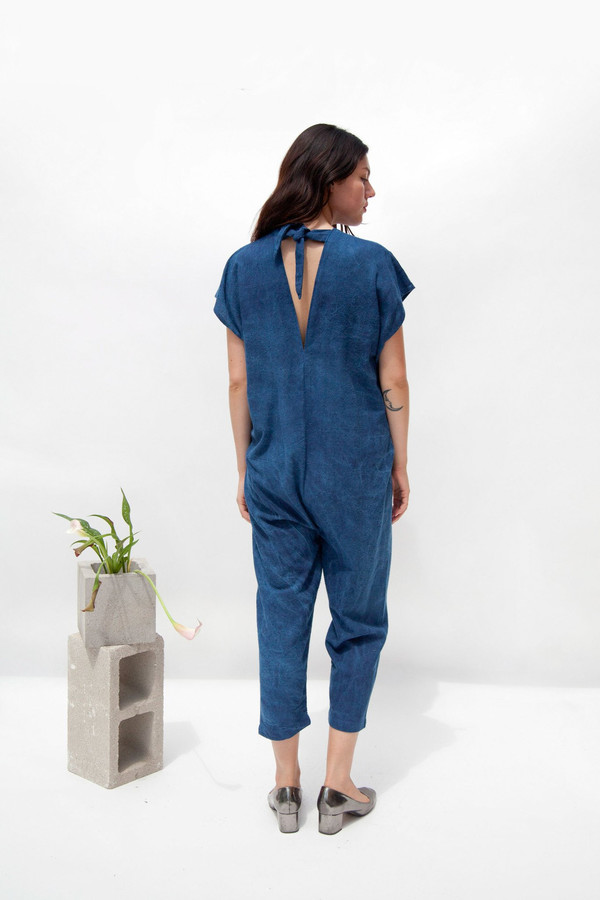 Miranda Bennett Everyday Jumpsuit, Indigo Silk Noil Miranda Bennett Everyday Jumpsuit, Indigo Silk Noil