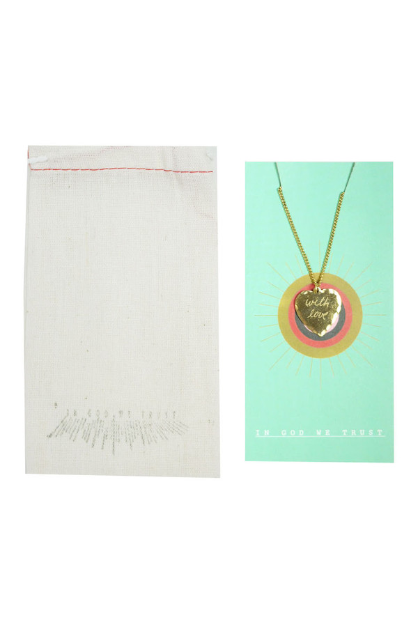 In God We Trust NYC Sweet Nothings Necklace 24", With Love In God We Trust NYC Sweet Nothings Necklace 24", With Love