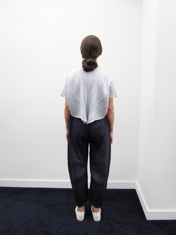 Issey Miyake Kasuri Stripe Pant - Navy Issey Miyake Kasuri Stripe Pant - Navy