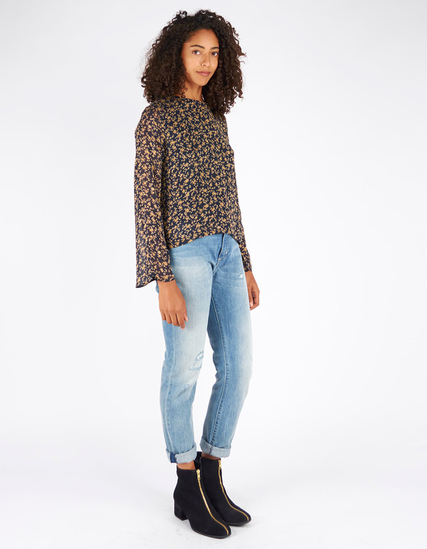 Ganni Bartlett Georgette Blouse Eclipse Miniature Roses Ganni Bartlett Georgette Blouse Eclipse Miniature Roses