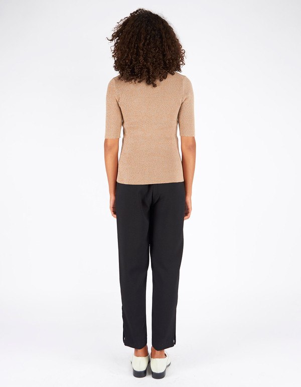 Ganni Harrison T-Shirt Brown Melange Ganni Harrison T-Shirt Brown Melange