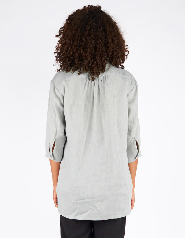 Ursa Minor Grace Linen Blouse Dove Grey Ursa Minor Grace Linen Blouse Dove Grey