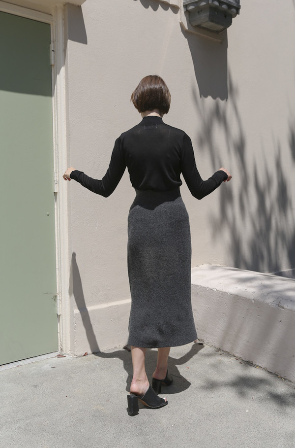 Objects Without Meaning Fitted Skirt in Grey Objects Without Meaning Fitted Skirt in Grey