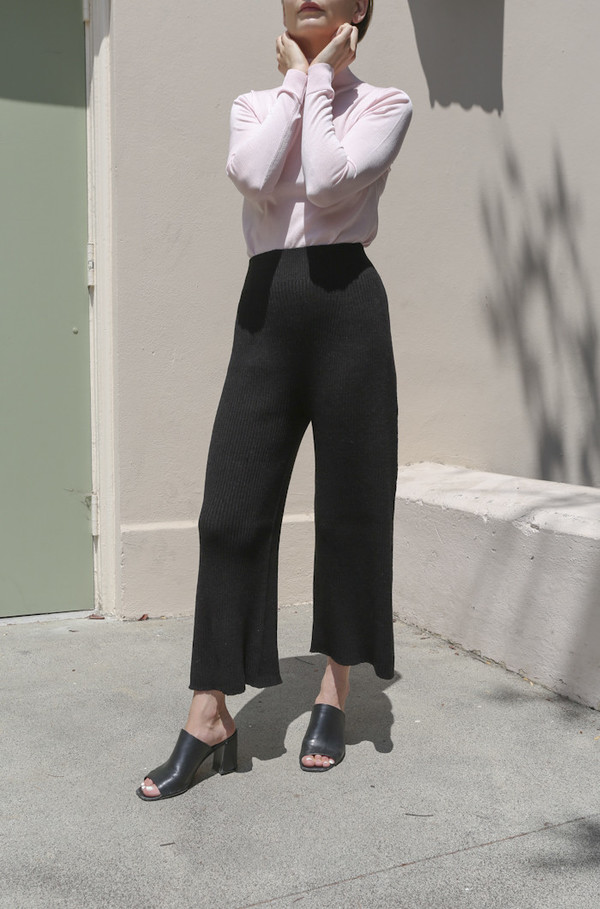 Objects Without Meaning Sweater Rib Pant in Black Objects Without Meaning Sweater Rib Pant in Black