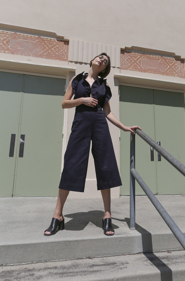 Toit Volant Flora Lily Midi Jumpsuit in Navy Toit Volant Flora Lily Midi Jumpsuit in Navy