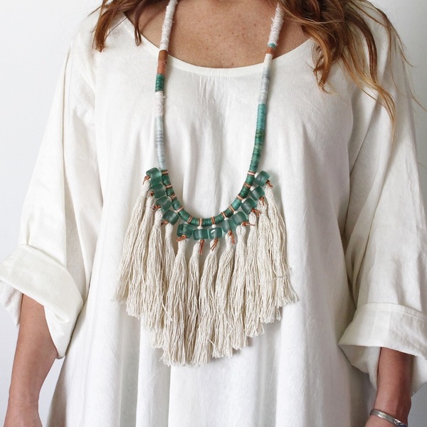 Unknown Tasseled Wave Necklace Unknown Tasseled Wave Necklace
