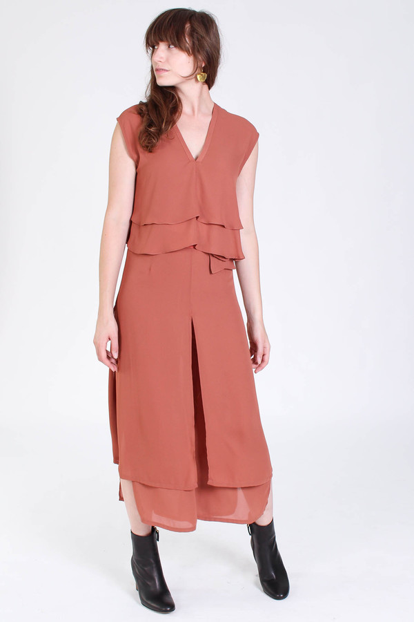Rachel Comey Double boone top in clay Rachel Comey Double boone top in clay