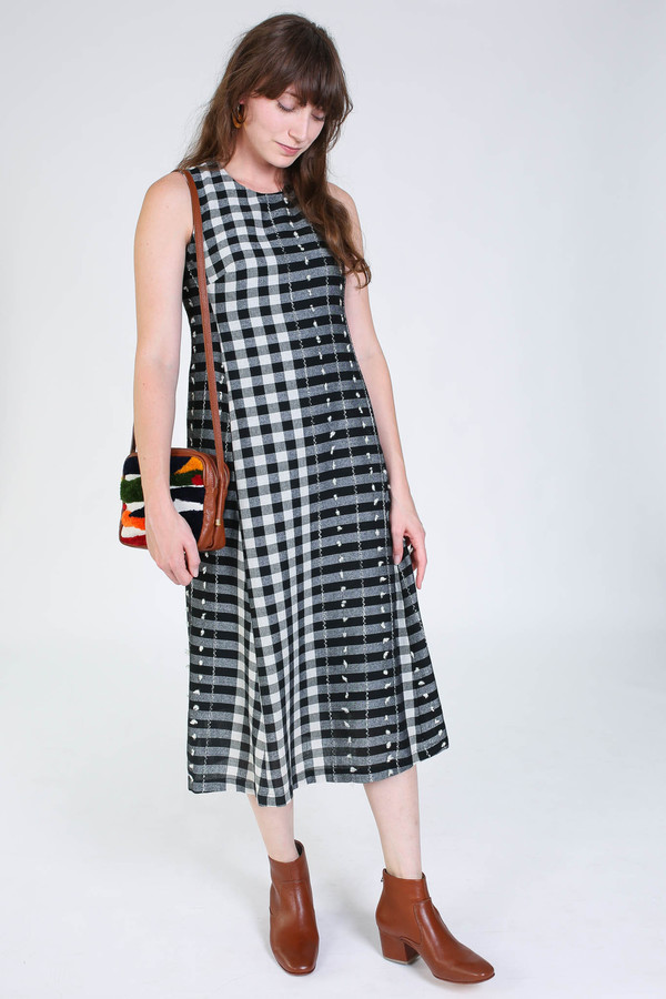 Svilu Swann dress in black/white check Svilu Swann dress in black/white check