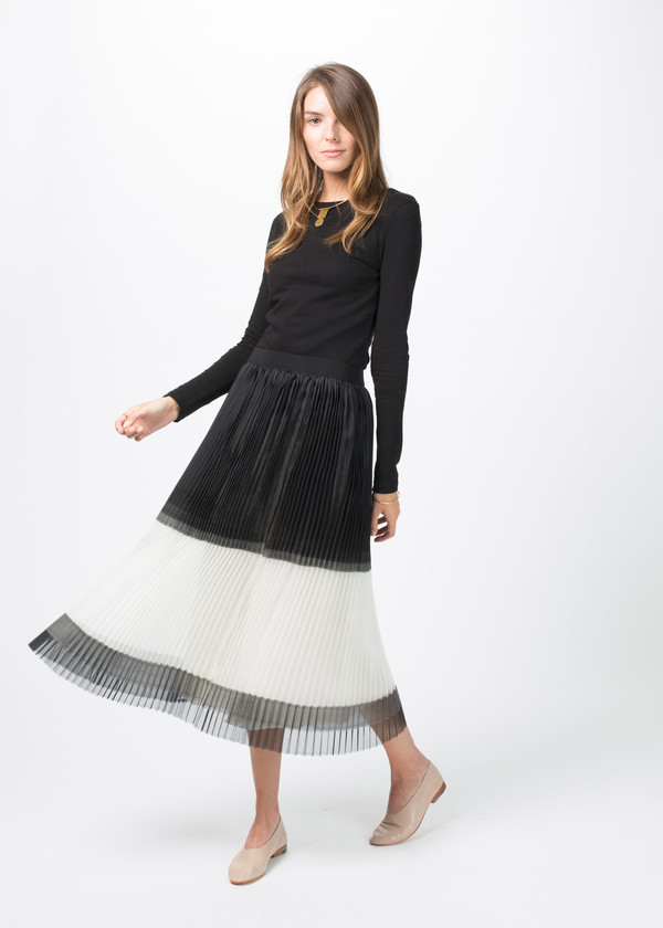 Sara Lanzi Pleated Silk Skirt Sara Lanzi Pleated Silk Skirt