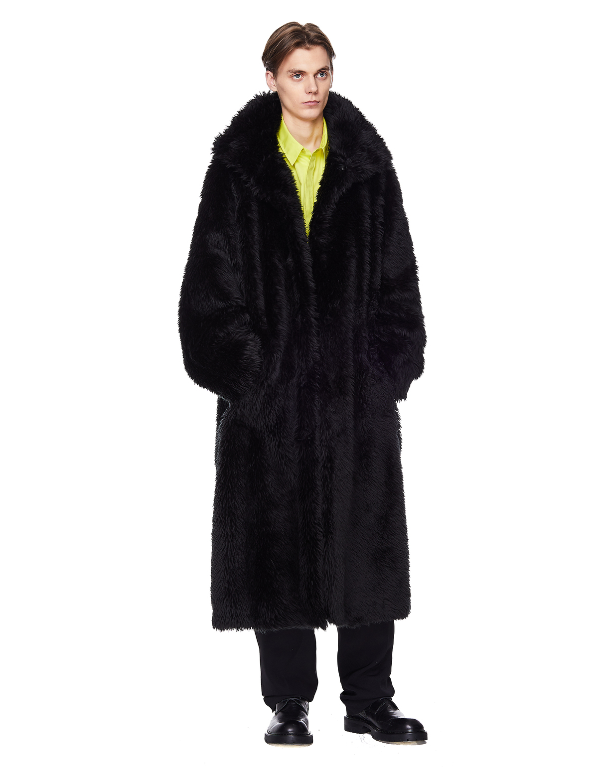 balenciaga fur coat