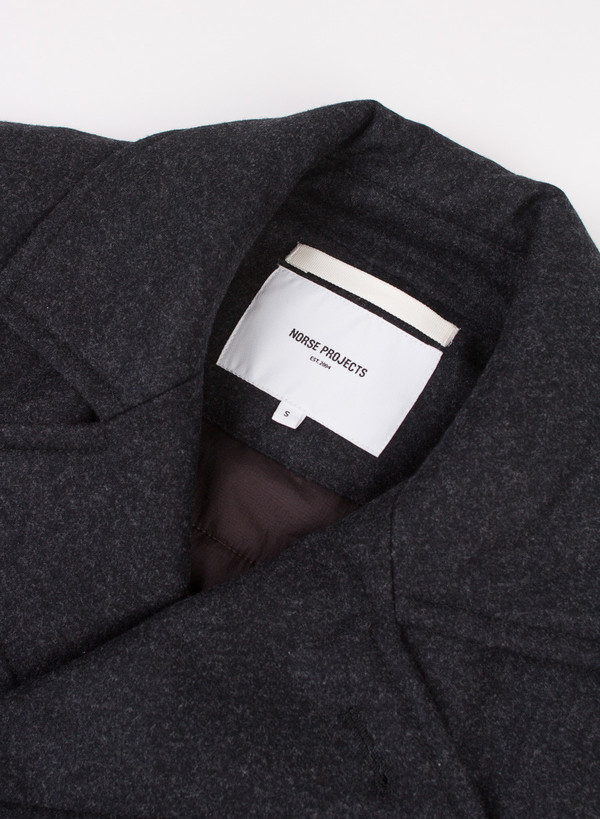 Norse Projects Birk Wool Charcoal Melange Norse Projects Birk Wool Charcoal Melange