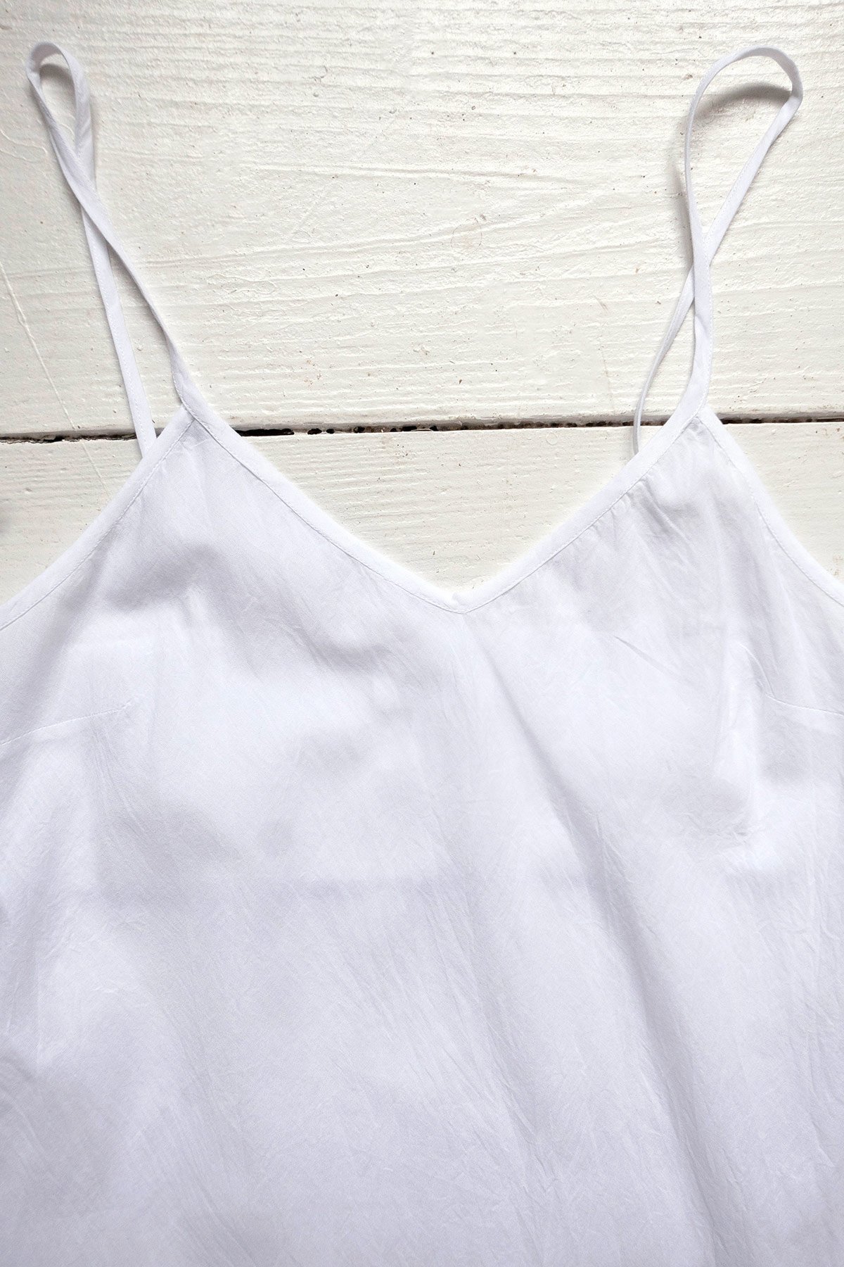 white cotton slip dress
