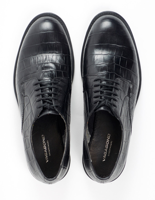 Vagabond Amina Croc Oxford Black Vagabond Amina Croc Oxford Black