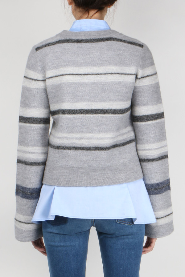 Derek Lam 10 Crosby L/S Crewneck Stripe Sweater Derek Lam 10 Crosby L/S Crewneck Stripe Sweater