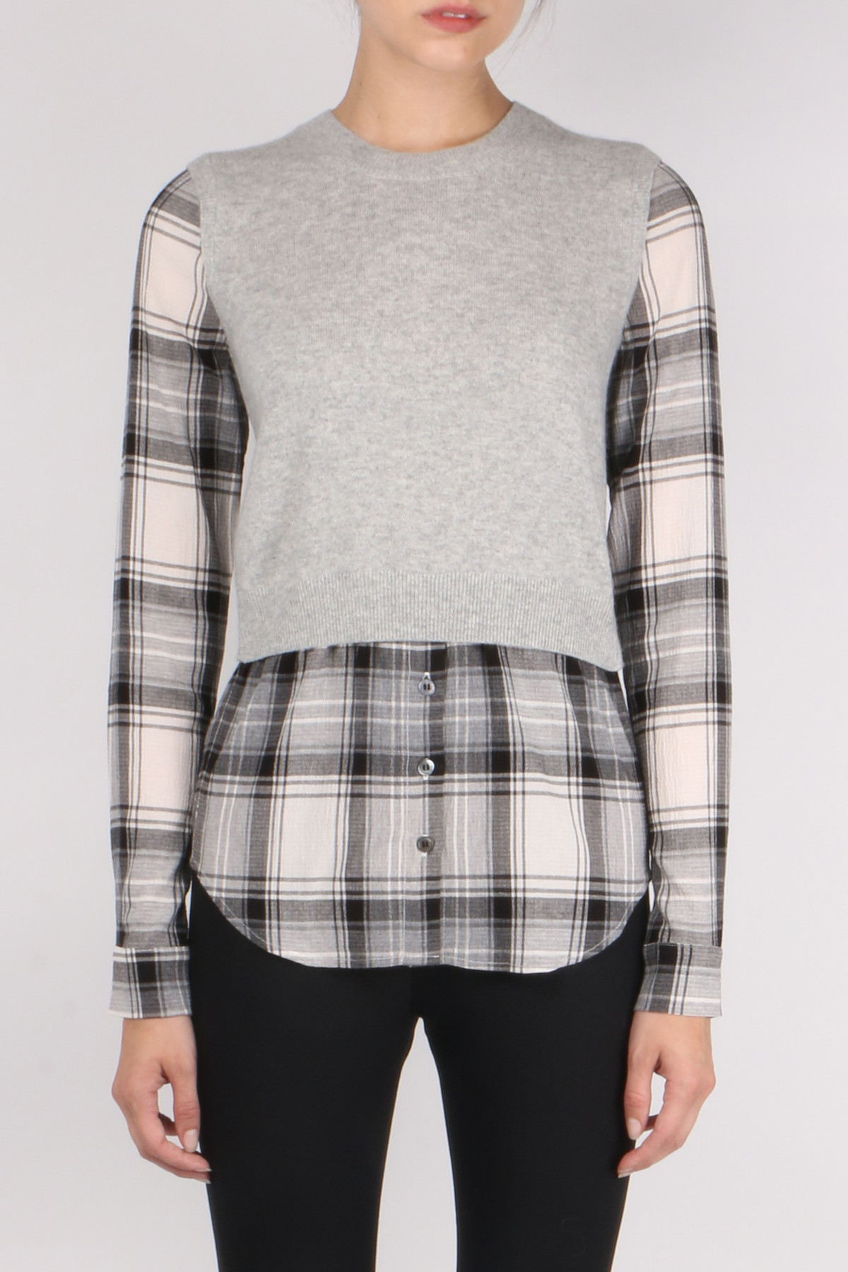 veronica beard mixed media sweater