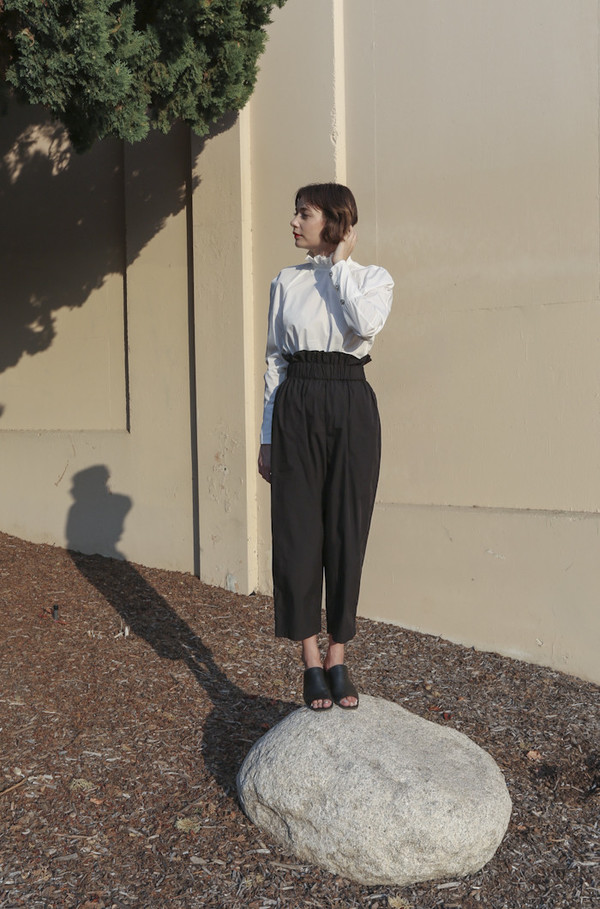 Suzanne Rae Paperbag Waist Pants in Black Suzanne Rae Paperbag Waist Pants in Black