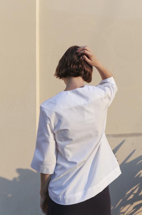 Toit Volant Poppy Mae Top in White Toit Volant Poppy Mae Top in White