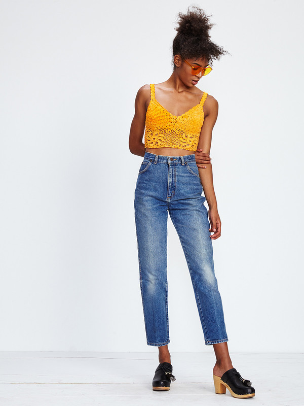 Harare CROCHET CROP TANK / TANGERINE Harare CROCHET CROP TANK / TANGERINE