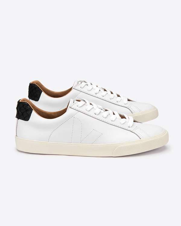 VEJA - Esplar Leather Tilapia Extra White Black VEJA - Esplar Leather Tilapia Extra White Black