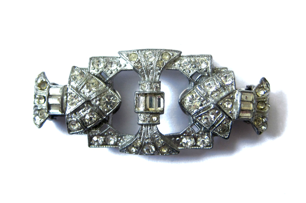 rhinestone deco brooch with clips rhinestone deco brooch with clips