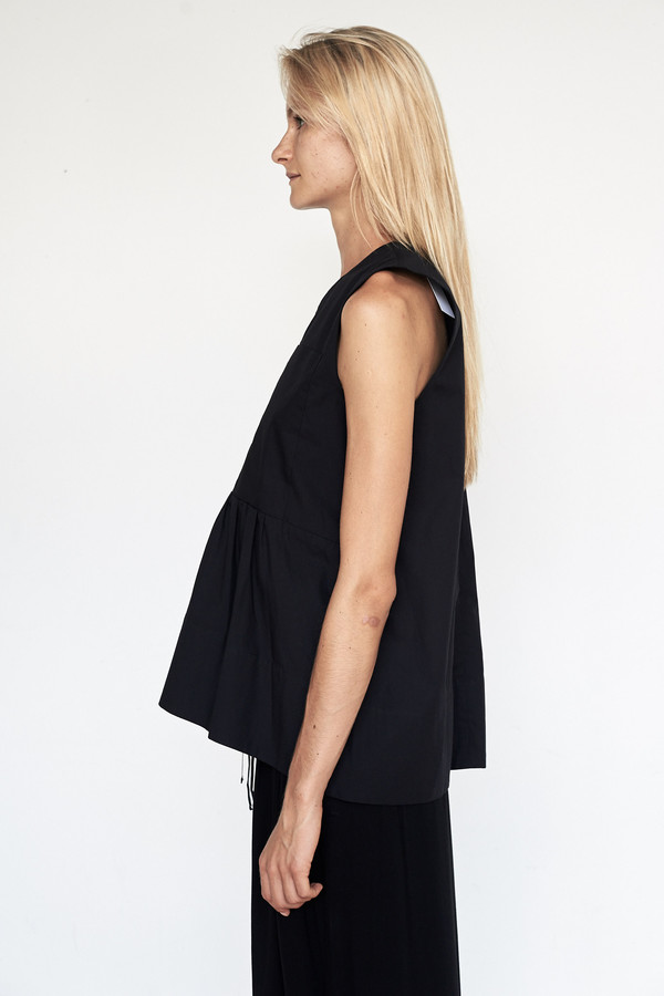 Fabiana Pigna Cotton Bessette Blouse - Black Fabiana Pigna Cotton Bessette Blouse - Black