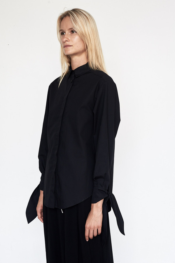 Fabiana Pigna Cotton Kasia Blouse - Black Fabiana Pigna Cotton Kasia Blouse - Black