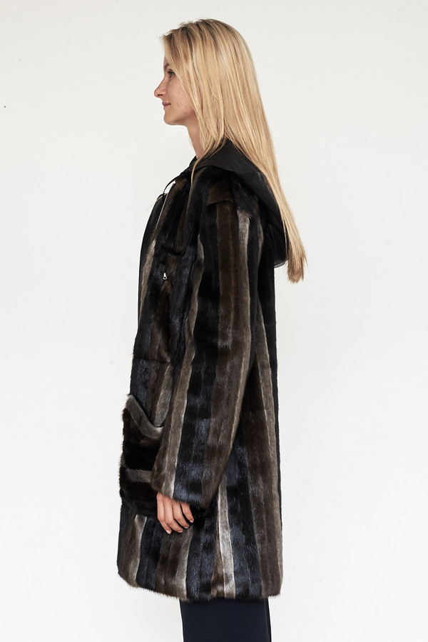 CF. Goldman Faux Mink Patch Coat CF. Goldman Faux Mink Patch Coat