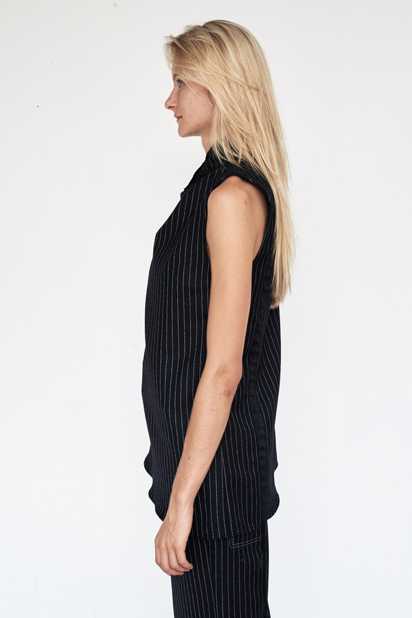 Kahle Wool Cowl Neck Drawstring Tank Kahle Wool Cowl Neck Drawstring Tank