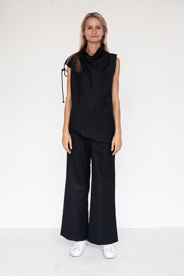 Kahle Wool Patch Pocket Wide Leg Pant Kahle Wool Patch Pocket Wide Leg Pant