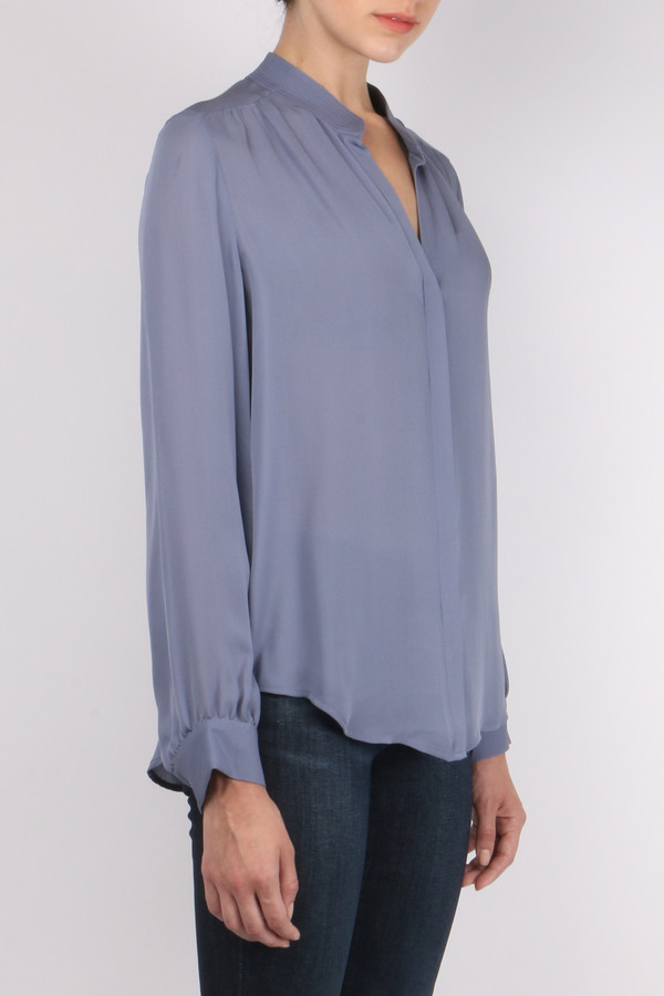 L'agence Bianca Band Collar Blouse L'agence Bianca Band Collar Blouse